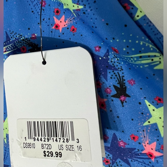 Uglies Girls Stargazer Criss-Cross Back One Piece Swimsuit Size: 16 NWT - Picture 6 of 8